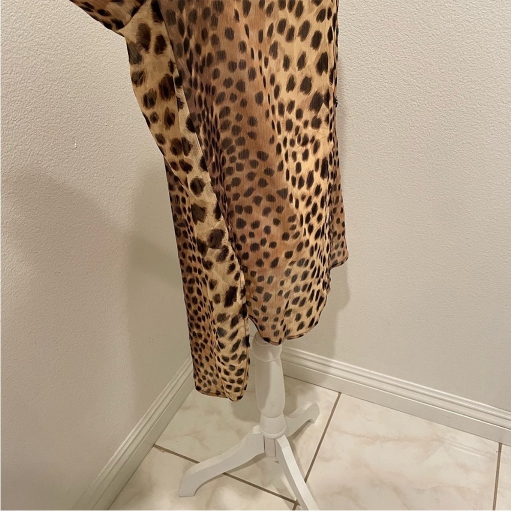 Dkny Leopard Print Button-Down Blouse Women’s Sma… - image 4